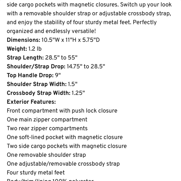 Lug Toss~Coastal Blue💙💙~Convertible Crossbody Tote Bag~NWOT - Picture 6 of 6